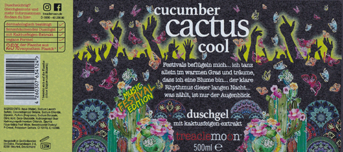E2 Inkjet Technology - Royston Labels UK for Treacle Moon Cucumber Cactus shower gel